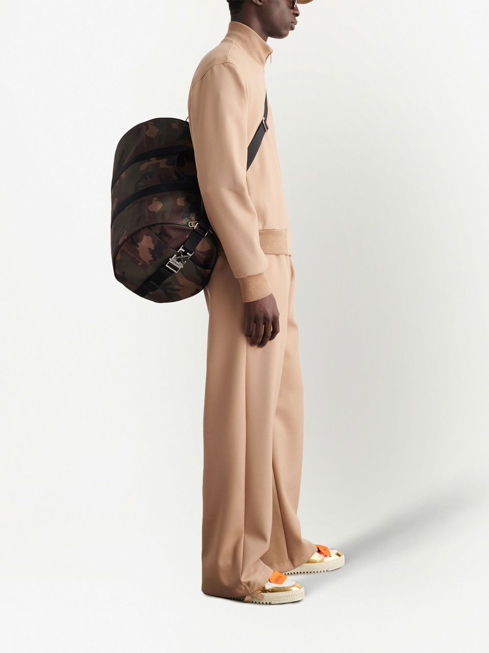 Off-White Arrows camouflage-print duffle bag