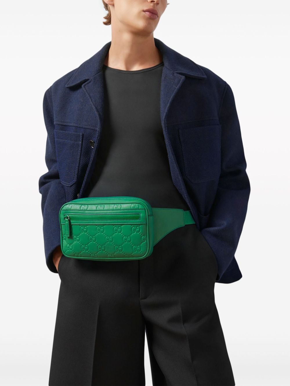 G*u*i gg buckled belt bag