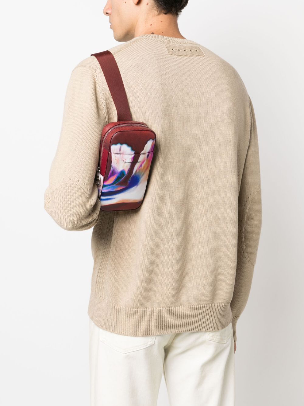 Alexander McQueen Solarised Flower-print shoulder bag