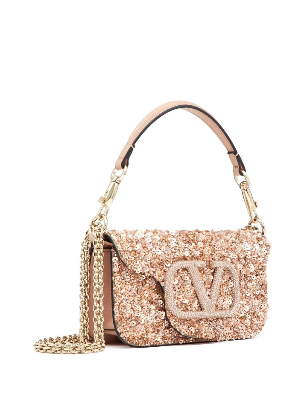 Valentino Garavani VLogo Signature sequin-embellished mini bag
